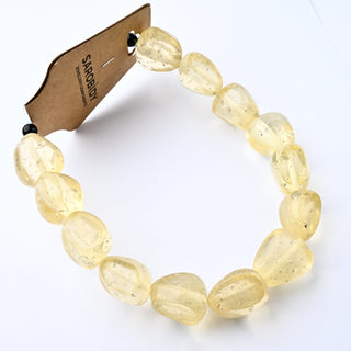 Perle in Resina Sasso Champagne Glitterato 18x16mm