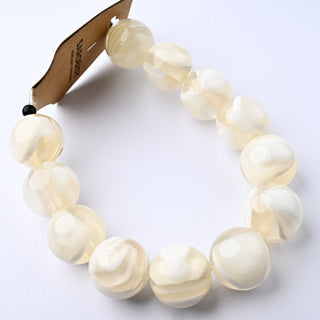 Perle in Resina Tondo Bianco Lattiginoso Wave 22mm