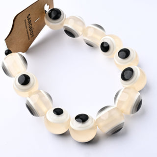 Perle in Resina Tondo Beige Trasparente 20mm