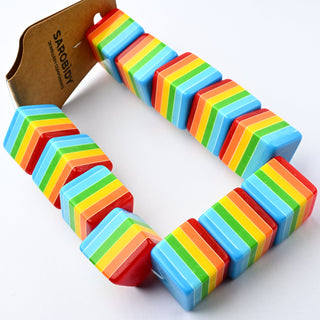 Perle in Resina Quadrato Multicolor 20x20mm