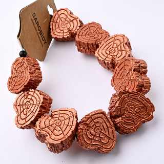 Perle in Resina Cuore Rame 28x11mm