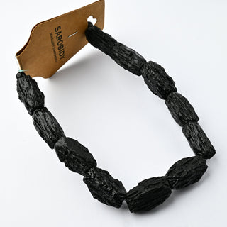 Perle in Resina Irregolare Nero 20x10mm