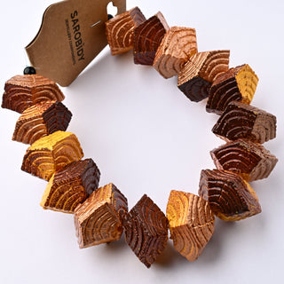 Perle in Resina Irregolare Rosso e Giallo 28x15mm