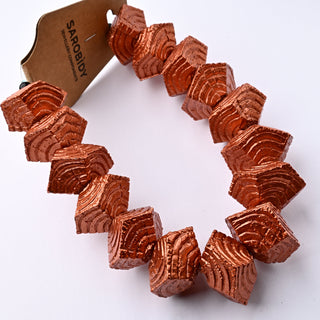 Perle in Resina Irregolare Rame 28x15mm