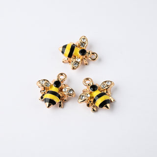 Ciondoli Smaltati Ape Giallo e Nero 18x15mm