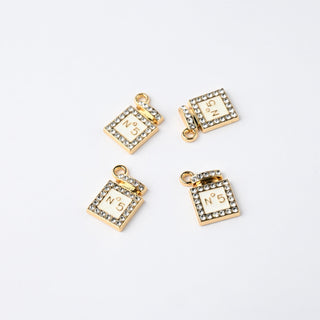 Ciondoli Smaltati Profumo Bianco Strass 9mm