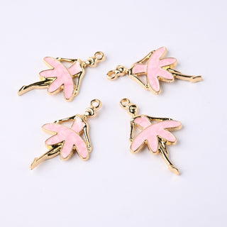 Ciondoli Smaltati Ballerina Rosa 28x18mm