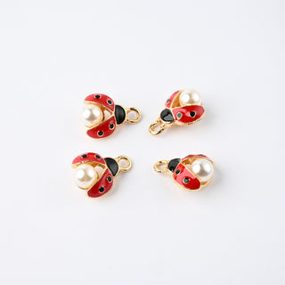 Ciondoli Smaltati Coccinella Rosso 11mm