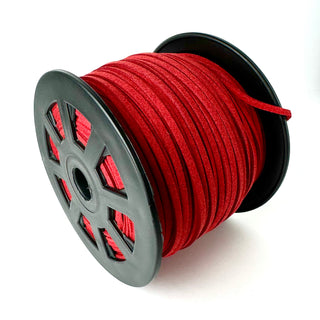 Laccetto Microfibra Alcantara Rosso - Diametro 2,5mm