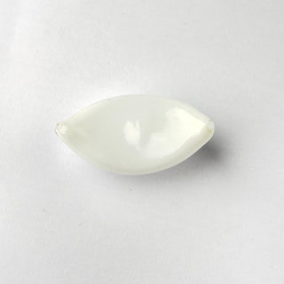 Perle Vetro Soffiato Banana Bianco - 45mm