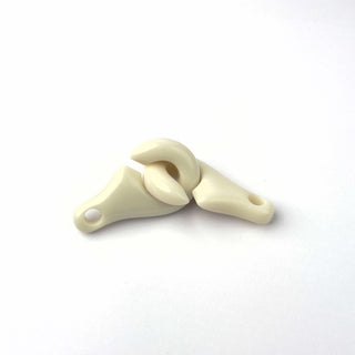 Chiusura in Resina Bianco Panna - 44 x 25 mm Ø 5 mm - Made in Italy - 1 Pezzo - Chiusura in Resina per Collana, Bigiotteria e Gioielli fai-da-te