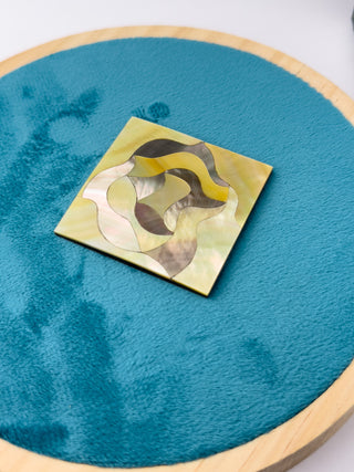 Cabochon Riflessi di Miele Quadrato 45x3mm - 1 pz