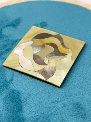 Cabochon Riflessi di Miele Quadrato 45x3mm - 1 pz