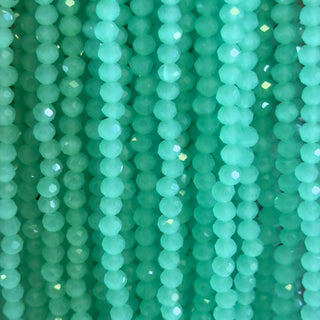 filo di cristallo cipolla 4 mm colore verde menta opal - 1 filo