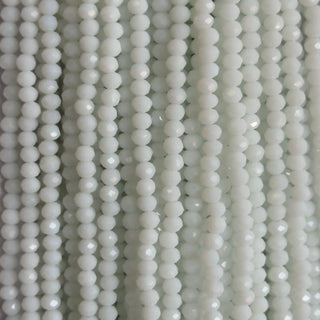 filo di cristallo cipolla 4 mm colore bianco pieno - 1 filo