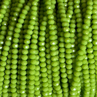 filo di cristallo cipolla 4 mm colore verde acido - 1 filo