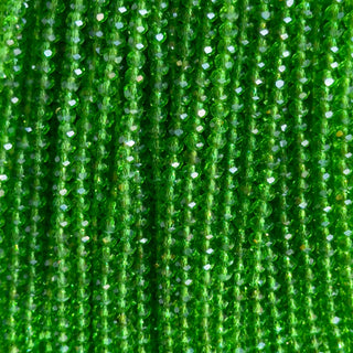 filo di cristallo cipolla 4 mm colore trasparente verde medio- 1 filo