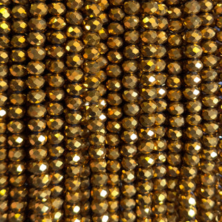 filo di cristallo cipolla 8 mm colore oro