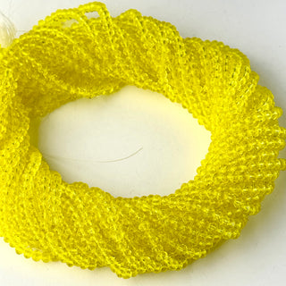 filo di cristallo cipolla 4 mm colore giallo trasparente - 1 filo