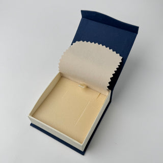 Cofanetto per Gioielli Blu e Bianco Nuvola 7x7x2,5 cm