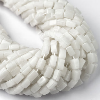 Perline di Agata Bianca Rettangolare 8x4mm