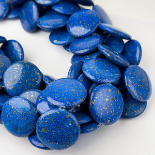 Perle di Lapislazzuli Disco 30mm