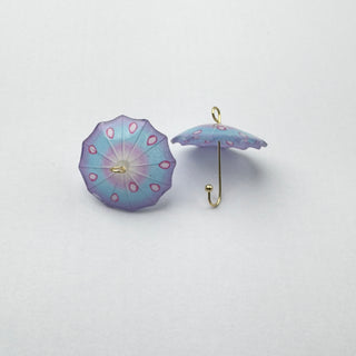 Pendente Ombrello Viola e Azzurro in Resina - 25mm