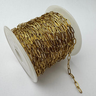 Catena in Acciaio Ovale Piatta 7x3mm - Vendita al Metro