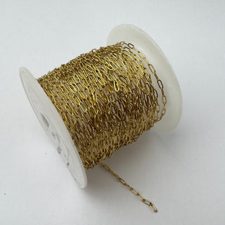 Bobina in Acciaio Ovale Piatta Oro 4 mm x 2 mm - Vendita al metro