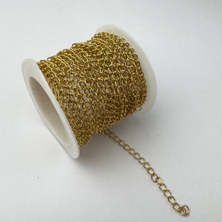 Bobina in Acciaio Piatta Oro 5 mm x 4 mm - 5 metri