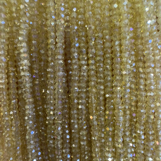 filo di cristallo cipolla 1 mm colore trasparente champagne brillante