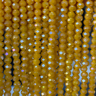 filo di cristallo cipolla 6 mm  colore giallo dalia perlato