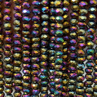 filo di cristallo cipolla 6 mm colore arcobaleno metallizzato