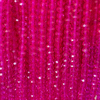 filo di cristallo cipolla 6 mm colore trasparente fucsia