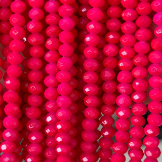 filo di cristallo cipolla 6 mm colore rosso fluo