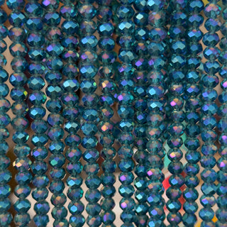 filo di cristallo 6 mm colore trasparente blu boreale