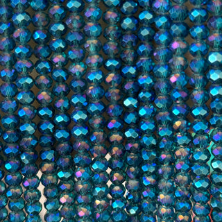 filo di cristallo 6 mm colore trasparente blu boreale