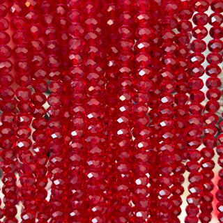 filo di cristallo cipolla 6 mm colore trasparente rosso scuro