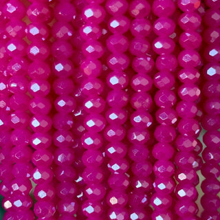 filo di cristallo cipolla 6 mm colore fucsia perlato