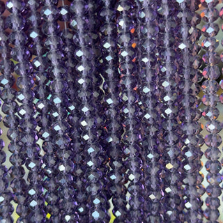 filo di cristallo cipolla 6 mm colore trasparente viola melanzana