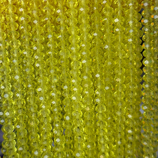 filo di cristallo cipolla 6 mm colore trasparente giallo chiaro