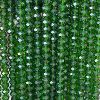 filo di cristallo cipolla 6 mm colore trasparente verde scuro