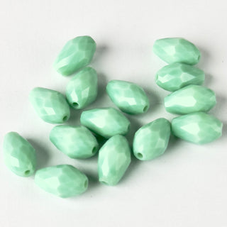 cristalli goccia colore verde tiffany 11 mm x 8 mm - 14pz