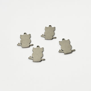 Charm in Acciaio Gufo 17x 10 mm - 4 pz