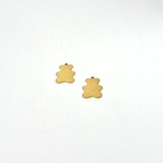 Charm in Acciaio Orsacchiotto 15 mm x 11 mm - 2 pz