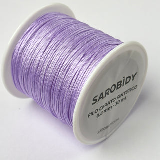 Filo Poliestere Cerato Viola Chiaro 0.8mm - Bobina da 30 mt