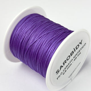 Filo Poliestere Cerato Viola 0,6mm - Bobina da 40 mt