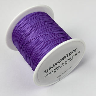 Filo Poliestere Cerato Viola 0,6mm - Bobina da 40 mt