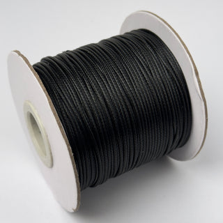 Filo Cotone Cerato Sintetico Nero 1 mm - Bobina da 80 mt