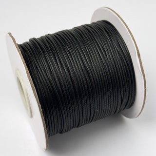 Filo Cotone Cerato Sintetico Nero 1 mm - Bobina da 80 mt